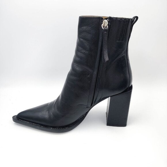 Ami Alexandre Mattiussi Block Heel Ankle Boots 40 10 - Picture 7 of 10